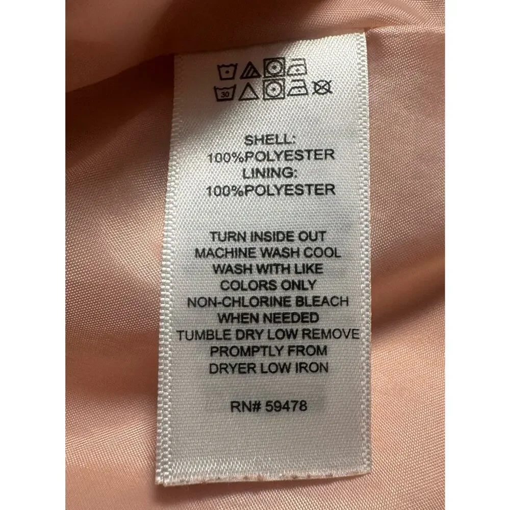 Tahari Girls Blush Pink Double Breasted Trench Coat Jacket Size 18 Months